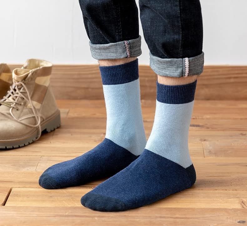 XWWDP 5 двойки/Лот, изолирана мъжки чорапи памук, запазването на топлина, Пухкави чорапи на пода, Топли Зимни