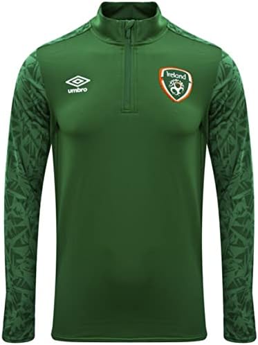 Мъжки Пуловер Umbro 2020 Ирландия с дълъг ръкав с цип 1/4, Борова Зелен