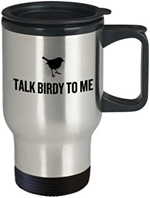 Забавна Чаша за наблюдение на птици - Идея за подарък за птици - Подарък за Ловеца - Забавен подарък орнитологу - Говори с мен за птичке