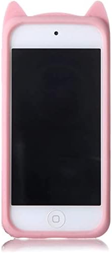 Калъф за iPod Touch 7, Калъф за iPod Touch 5,6, Модерен Сладък 3D Розово Котка За парти с Мяуканьем, Китен, Защитни Покривала за момичета и Дама, Мек калъф с каишка за Apple iPod Touch 5 и 6