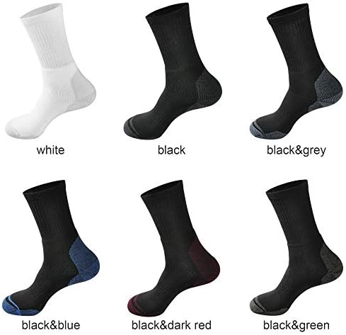 ECOEY / Мъжки Работни Обувки, Спортни Чорапи за джогинг, Влагоотводящая Тежка възглавница Dry-Tech, 8 Двойки