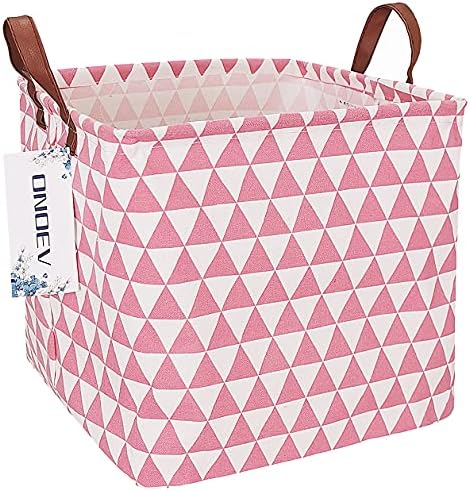 ONOEV 2 опаковки правоъгълна водоустойчива кошница за дрехи, сгъваема кошница за багаж, колички за бельо с дръжка,