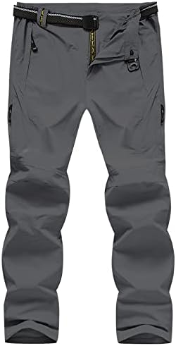 Мъжки Туристически Работни Панталони-Карго с колан и Много джобове, Непромокаеми Панталони, Леки, бързо съхнещи