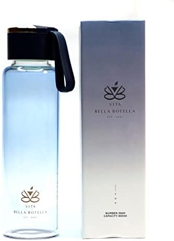 Bella Vita Botella | Екологично бутилка за вода от borosilicate стъкло с двойни стени | 14 унции | Easy | Могат