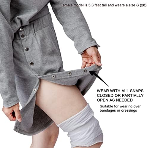Раздевающие къси панталони и панталони за рехабилитация след операция Beatvive унисекс с цип на бутони, удобни