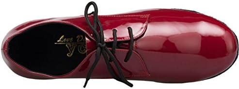 Мъжки Джаз обувки от мека кожа, Съвременни Стандартни Латиноамерикански Танцови обувки дантела със Затворени пръсти е 4 см, Червени, 12,5