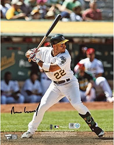 Снимка Рамона Лауреано Оукланд Атлетикс с автограф на люлка, 8 x 10 - Снимки на MLB с автограф