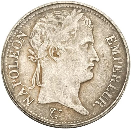 Европейски монети Френски Портрет на Главата на Наполеон I 5 франка Възпоменателни Сребърни Монети, Сребърни
