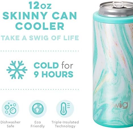 Набор от Swig Life Wanderlust Pop + Fizz - (1) Охладител за буркани на 12 унции + (1) Комбиниран охладител за консерви и бутилки на 12 грама