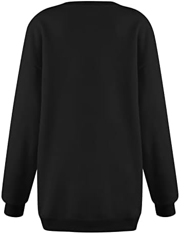 NOKMOPO/ Дамски Hoody, Пуловер с принтом на Деня на Св. Патрик, който е Кръгъл Отвор, Занижена раменете, Блуза