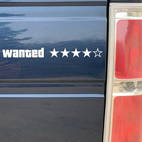 Стикер върху бронята на GTA Wanted Level 4 Stars Decal - Vinyl стикер-бомба, за кола, камион, компютър, навсякъде,