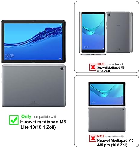 Калъф за таблет Cadorabo, съвместим с Huawei MediaPad M5 Lite 10 (10,1 Zoll), от Джърси Тъмно синьо - ултра