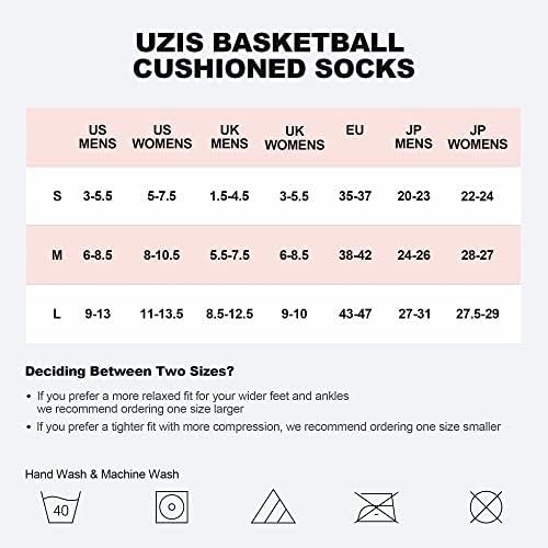 Спортни Компресия чорапи UZIS на дебелото възглавница с супинатором - за джогинг, пешеходен туризъм, Баскетбол