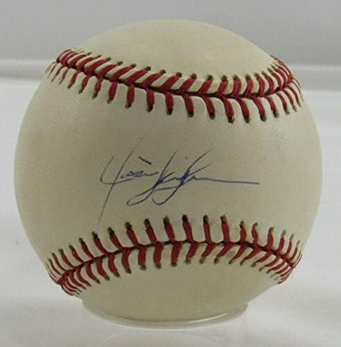 Джейсън Исрингхаузен Подписа Автограф Rawlings Baseball B111 II - Бейзболни Топки с Автографи