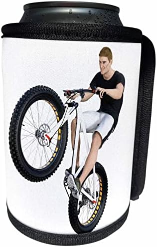 Състезател по планинско колоездене 3dRose, обслужваща трик със задно колело - за Опаковане на бутилки с охладител