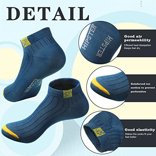 Lasnten, 25 Опаковки Мъжки Спортни Чорапи, Дълги Ежедневни Чорапи за Бягане с Ниско Деколте, Мъжки Къси Работни