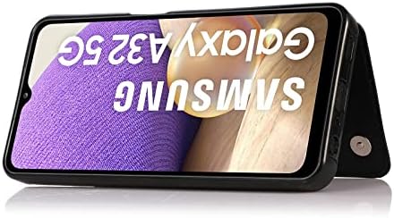 Калъф за телефон Samsung Galaxy A32 5G 6,5 инча с Предпазно фолио от закалено Стъкло, Държач за карти, една
