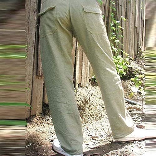 Мъжки бельо панталонът е прав, ежедневни работни панталони-карго с еластичен ластик на талията и завязками,