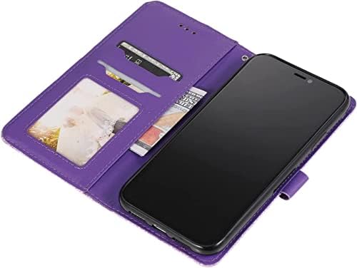 Чанта-портфейл KAPPDE за iPhone 14/14 Plus/14 Pro/14 Pro Max, Лъскав калъф за телефон от изкуствена кожа с отделения