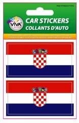 2 Хърватия Хърватски Флаг на Страната Набор от Малки Автомобилни Етикети, стикери, ваденки 1 3/8 X 2 3/4 Инча
