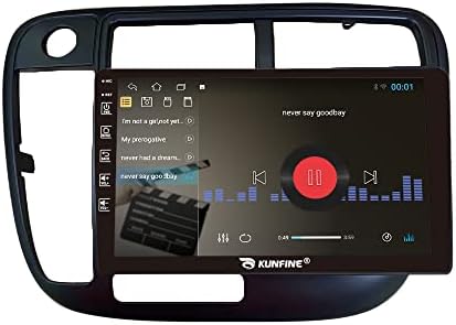KUNFINE Android Радио CarPlay и Android Auto Авторадио Автомобилната Навигация Стерео мултимедиен плейър GPS Сензорен екран с RDS функция на DSP БТ WiFi Подмяна на устройство за Honda Civic 1996