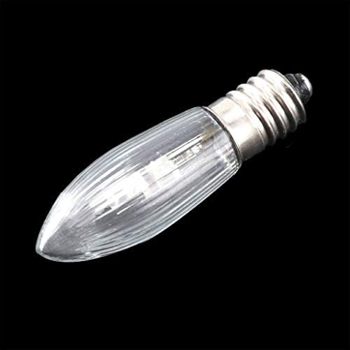 10 бр./Опаковане. Малки Вити Лампи-свещи E10 watt LED Clear Edison Screw in Bulb 10-55 В променлив ток, Топла Бяла светлина на Едро