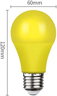 Led лампи жълт цвят A19 (4 опаковки), 7 W (еквивалент на 50 Вата), Led лампи, жълт цвят, на базата E26 /E27,