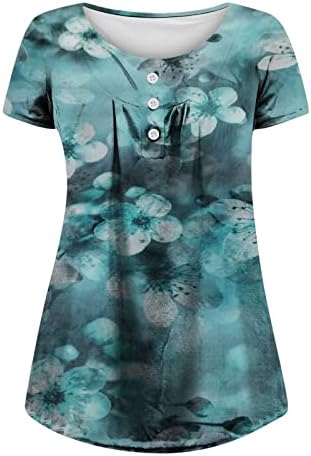 Есенно-Лятна Блуза-Тениска за Момичета с Къс ръкав 2023, Деколте Лодка, Памучен суитчър на Копчета с Цветен