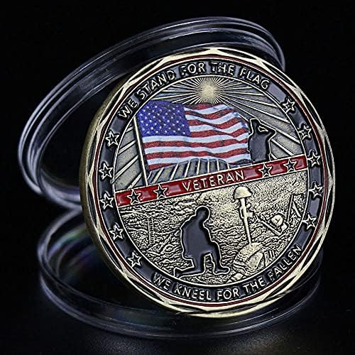 Монета Разговор С Флага Ветеран на Съединените Щати Винаги Помнете За Подарък На Военна Пенсия, Възпоменателна