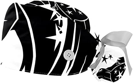 2 Бр. Кръгла Татуировка във формата на Главата на Еднорога със Звездите, Работна Шапка, Пищната Шапка, Един