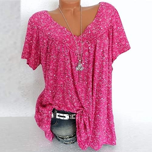 Женска Тениска, Топ, Лятна Ежедневна Блуза С Къси Ръкави, Къса Риза, Пуловер, Плюс Размера на Дамска Блуза С