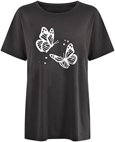 Camisas tamaño de Gran против Estampado para Mujer, Blusas de Manga Corta de Verano 2023, Camiseta против Cuello Redondo