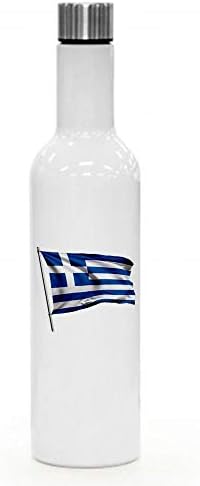 ExpressItBest 25 грама Изолирано Бутилка за вино /Вода - Флаг на Гърция (гръцки) - Изобилие от възможности