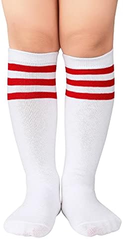 Детски Чорапи До Коляното Униформи Спортни и Футболни Чорапи Шарени Чорапи-Тръба за Момчета и Момичета