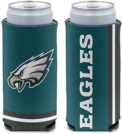 Охладител WinCraft NFL Philadelphia Eagles Slim Can Cooler, Цветовете на отбора, Един Размер