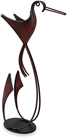 Метална скулптура NOVICA В стил Едър животно, Метал, височина 20 сантиметра Happy колибри
