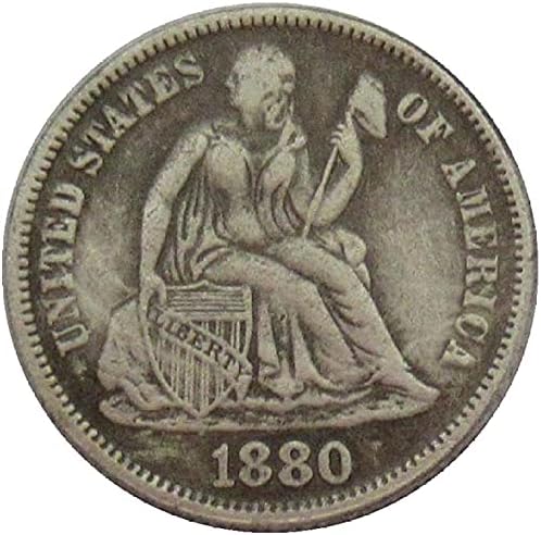 US Naqi 10 Точки на САЩ 1880 г. със сребърно покритие Копие на Възпоменателни монети