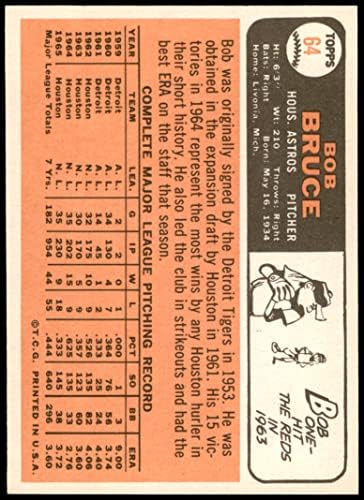1966 Topps # 64 Боб Брус Хюстън Астрос (Бейзболна картичка) NM Astros