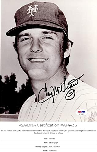 Таг Mcgraw Подписа снимка на Ню Йорк Метс, размер 8x10 инча с автограф - Почина през 2004 г. + Стикер PSA / ДНК - Снимки на MLB с автограф