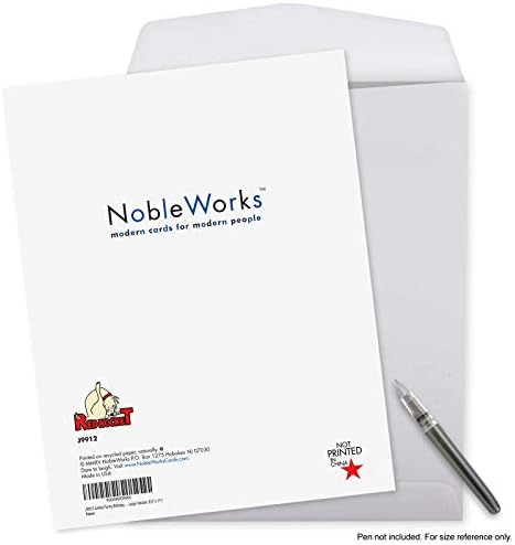 NobleWorks - 1 Голяма Хумористичен поздравителна картичка честит рожден Ден с размер 8.5 х 11 см с плик надига