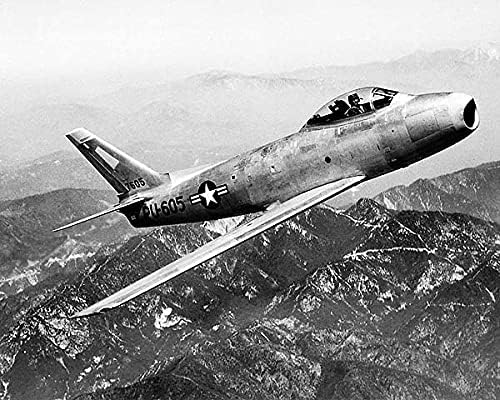 Фотоотпечаток F-86 / F-86A Sabre в полет, Корея, халогенни Сребро 11x14