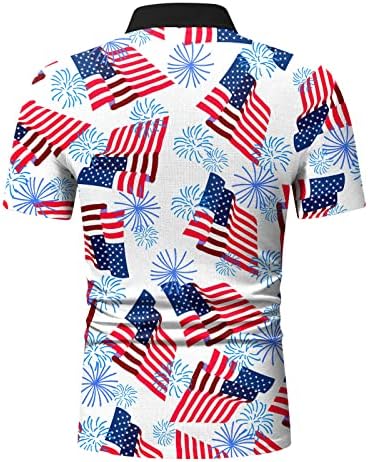 MIASHUI Високи Мъжки Тениски, Мъжки Мода Пролет Лято Ежедневни Къс Ръкав Отложной Силует Флаг Вдигане на Тежести