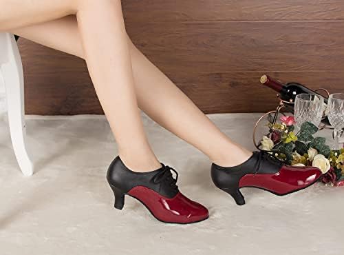 YKXLM/ Кожени Танцови обувки за жени, Обувки за Балните Танци, Обувки за учители Латино Салса, Модерни Танцови