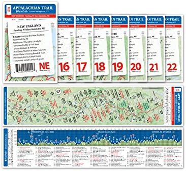 Карта на джобен профил Аппалачской пътеки - Нова Англия - от Поулинга, Ню Йорк до Катадина, Аз