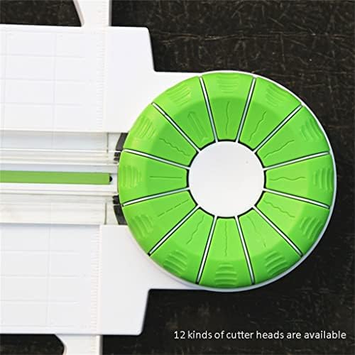 PDGJG Многофункционална машина за намачкване на хартия с въртящи се на 360 градуса на режещата глава, 12 видове кантове (Цвят: зелен, размер: 463x165x33 мм)
