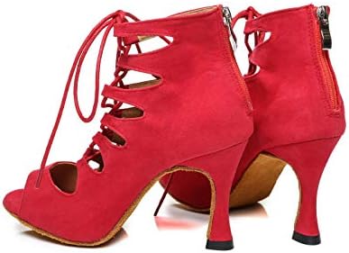 Дамски обувки за Танци балната зала Minishion дантела За латино танци L456