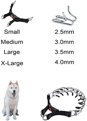 Взаимозаменяеми каишка за яката JIPIMON с быстроразъемной закопчалка тик-так е Подходящ за повечето марки греди за дресура на куче (големи връзки 3,5 мм).