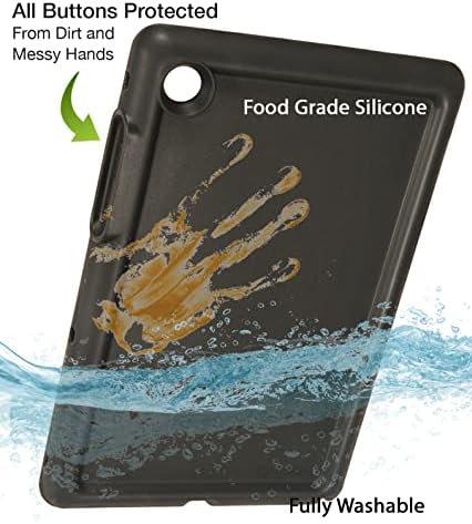 Здрав калъф за таблет BobjGear Bobj за Samsung Galaxy Tab A8 10.5 SM-X200, SM-X205 - | устойчив на удари | От висококачествен моющегося силикон | са Подходящи за деца (bold черен)